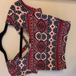 Patterned Crop Top